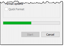 Formatting progress bar.