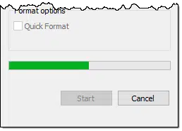 Formatting progress bar.