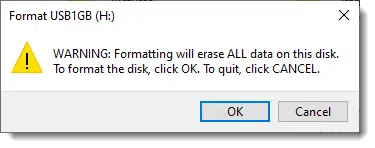 Format warning.