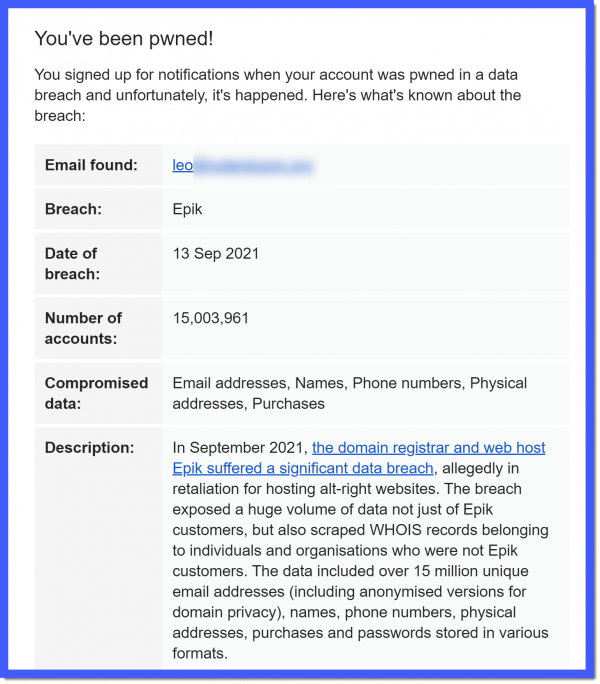 Epik Data Breach Notification