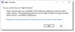 High Contrast offer