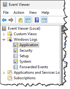 Event Viewer logs.