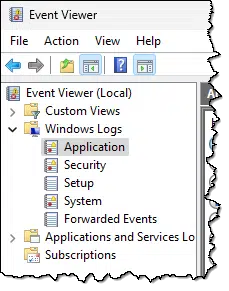 Event Viewer logs.