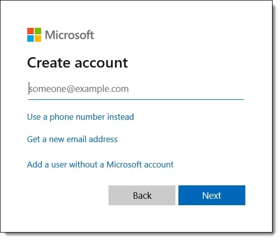 Create a Microsoft Account
