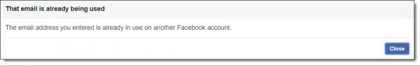Email Address already in use.