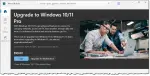 Windows Pro upgrade in the Microsoft Store.