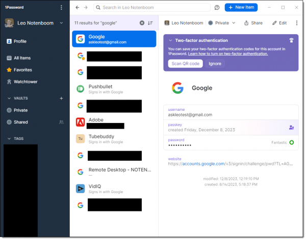 1Password Windows App