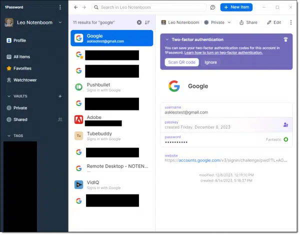 1Password Windows App