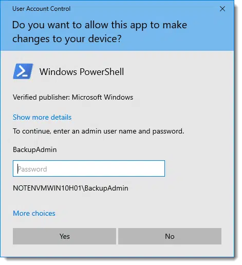 UAC Dialog