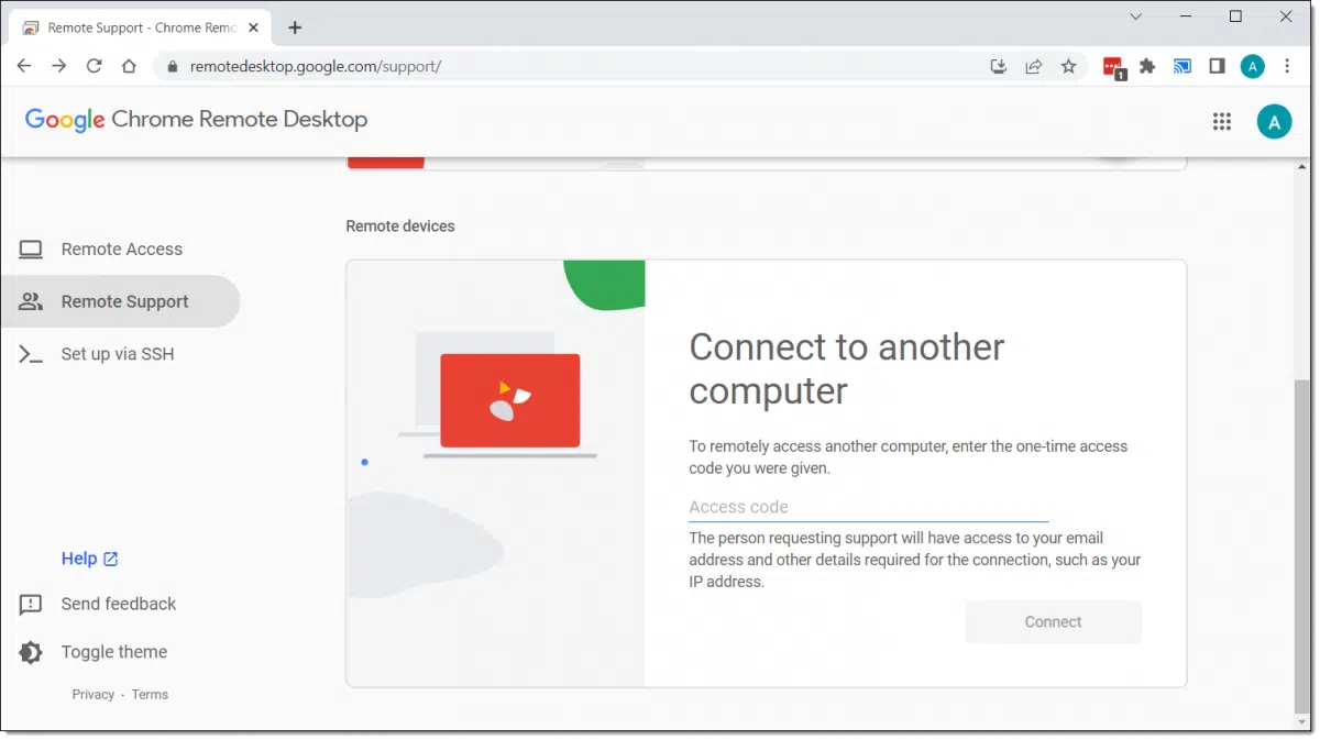 Chrome Remote Desktop