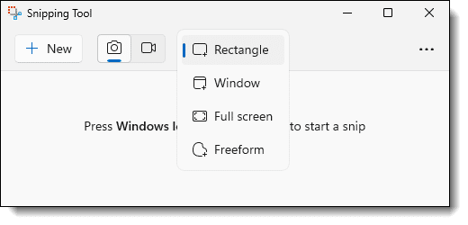 Windows 11 Snipping Tool.