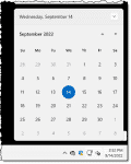 Calendar via Windows Clock