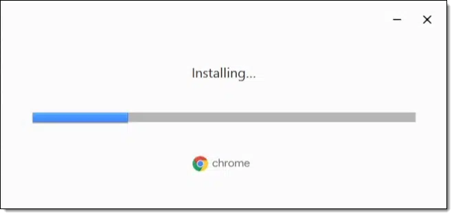 Installing Chrome.