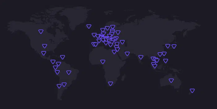 Proton VPN Connection Map