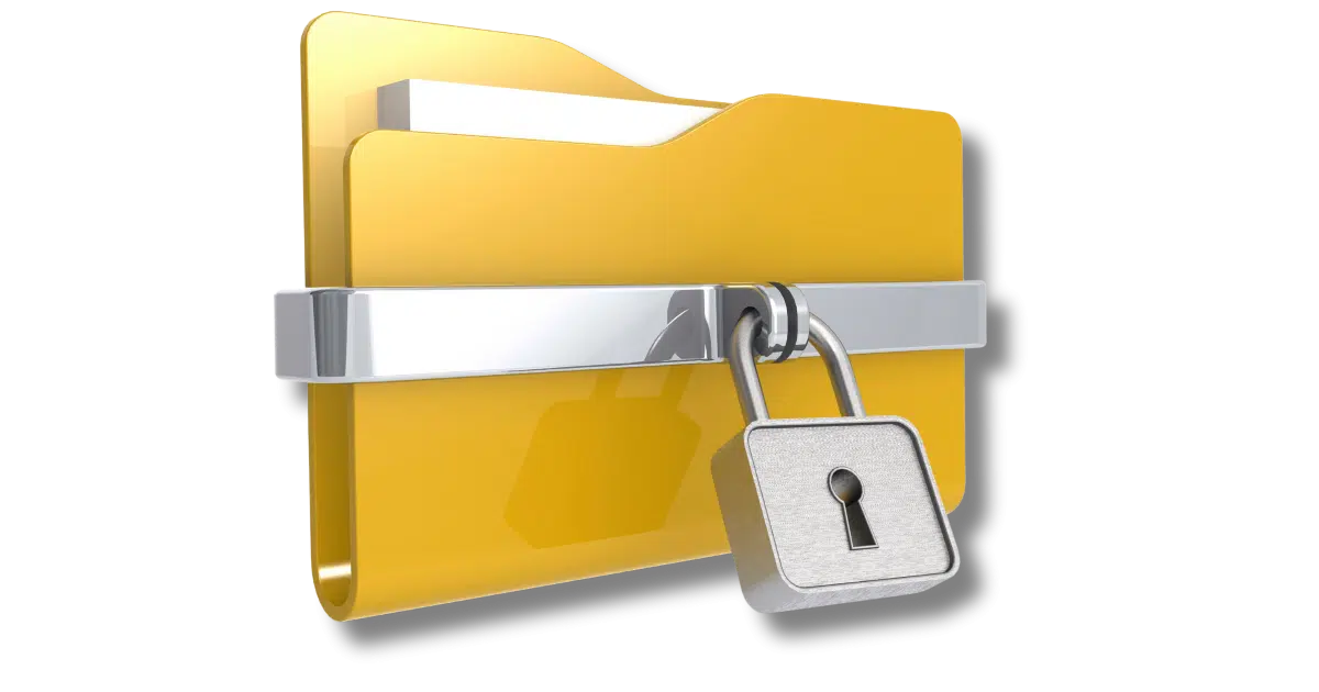 A padlocked folder.