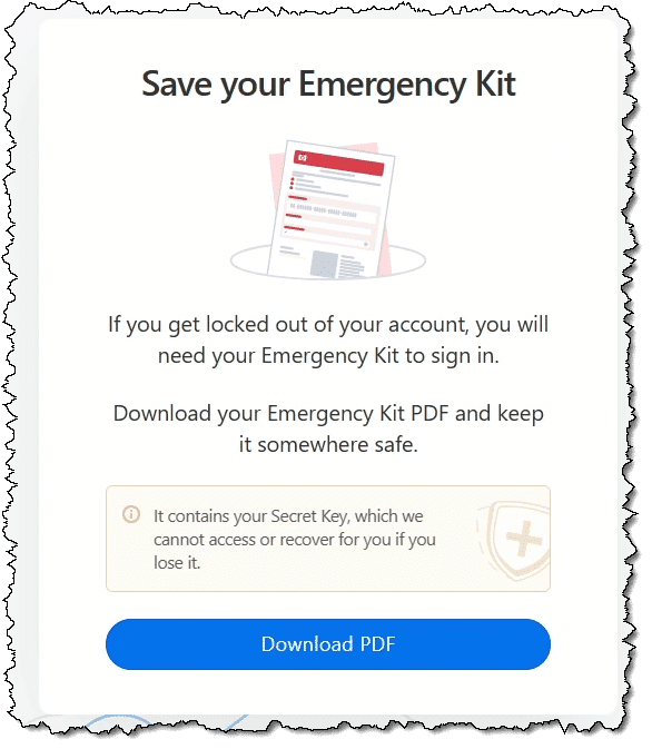 1Password Emergency Kit Download.