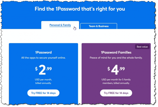 1Password Personal