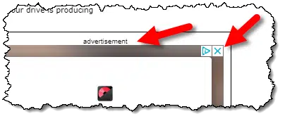 Signs of an advertisement.