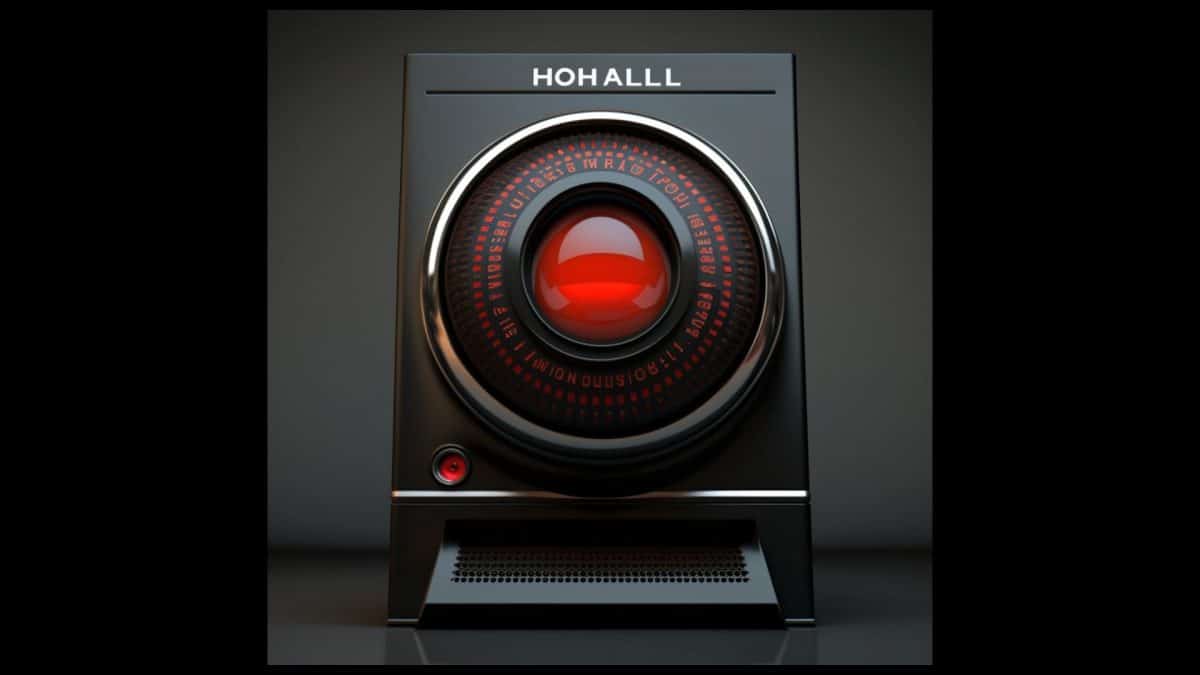 Midjourney AI: "A HAL 9000 like computer console, hosting an AI preparing to take over the world"