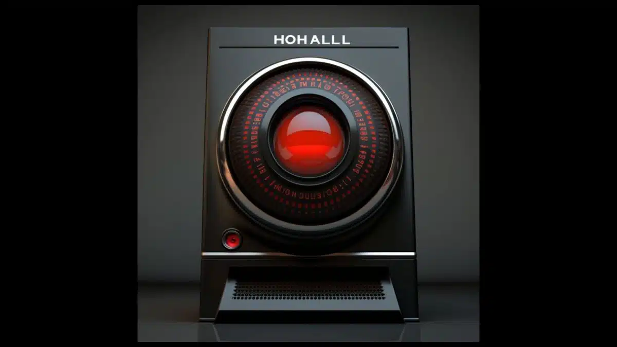 Midjourney AI: "A HAL 9000 like computer console, hosting an AI preparing to take over the world"