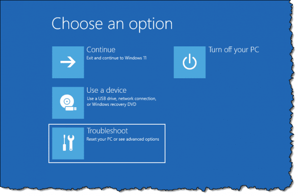 Restart: Choose an option.