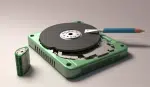 Hard disk being "erased".