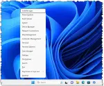 Power users menu in Windows 11.