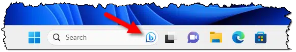 Bing icon in Taskbar Search.
