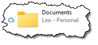 Documents shortcut to OneDrive.