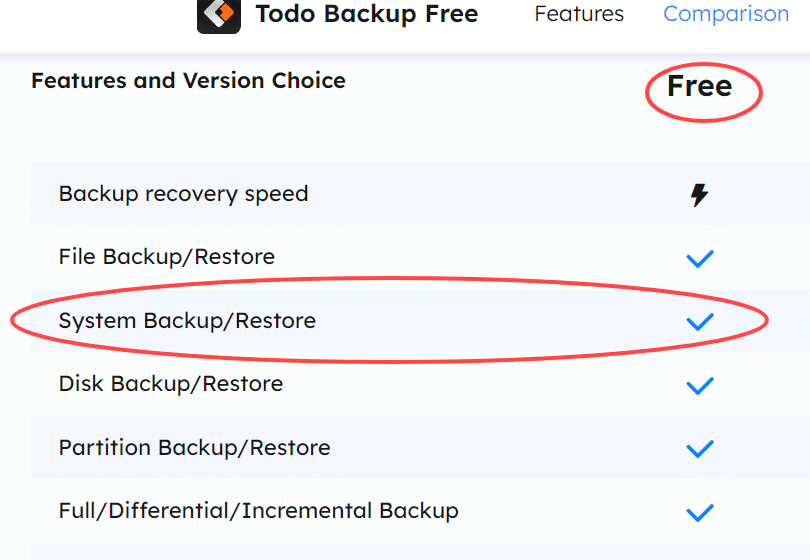 EasUS Todo free restores system