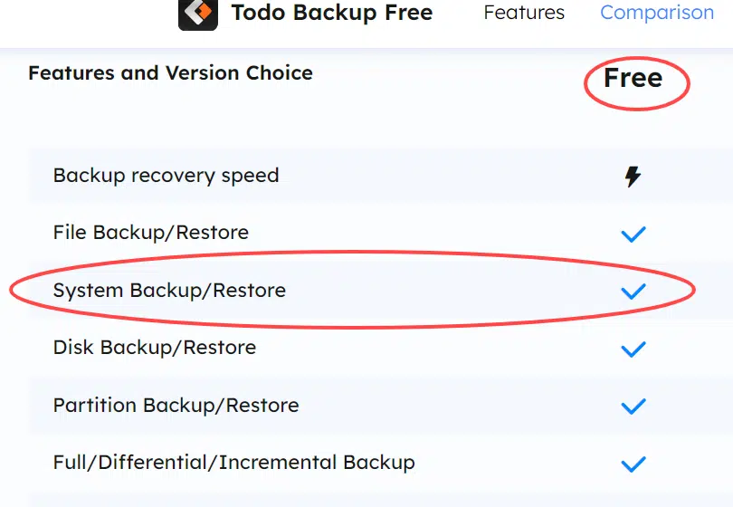 EasUS Todo free restores system
