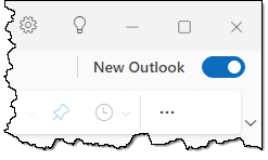 New Outlook option. Turn this off if "eml" files don't open properly.