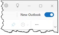 New Outlook option. Turn this off if "eml" files don't open properly.
