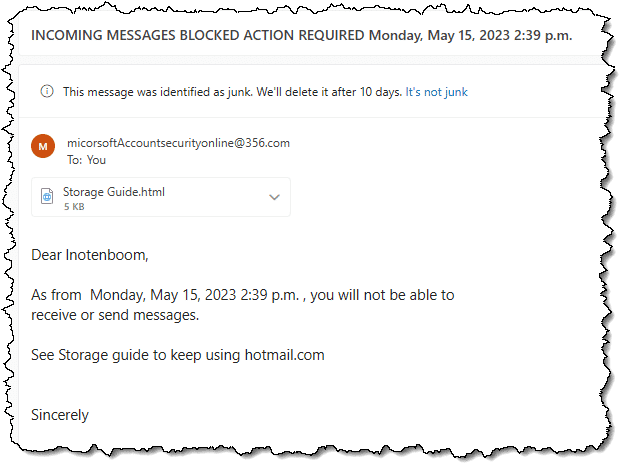 Spam/scam message.