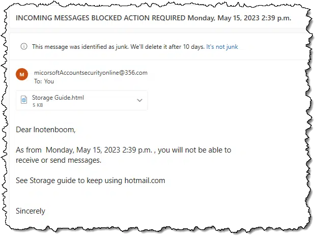 Spam/scam message.
