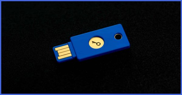 A hardware security key.