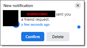 A friend request.