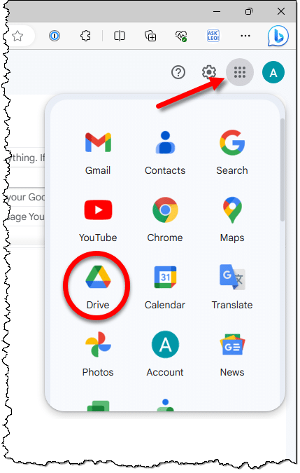 Opening Google Drive.