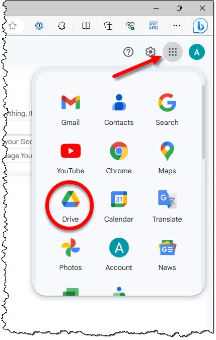 Opening Google Drive.
