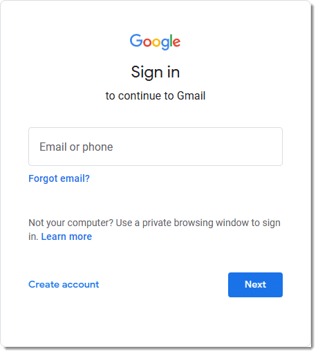 Google account sign in.