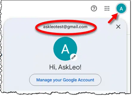 Identifying the Google Account.
