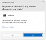 Running Terminal as Admin
