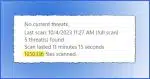 Over a million files scanned.