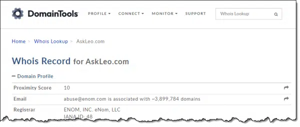 askleo.com whois information.