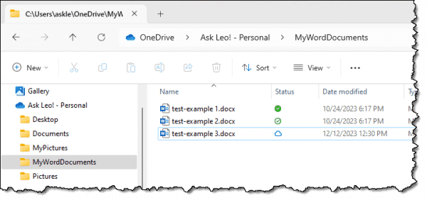 OneDrive On-Demand example.