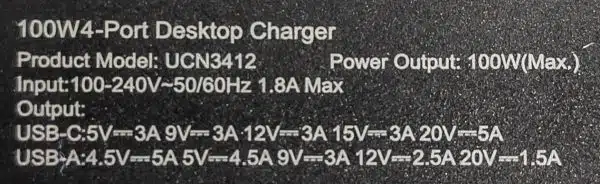Desktop Charger Label