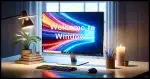 A bright and photorealistic thumbnail showing a desktop computer screen. The desktop computer is modern and sleek, prominently positioned in the center of the image. The screen of the computer vividly displays Welcome to Windows with clear, legible textThe environment around the computer is minimal and professional, focusing the viewer's attention on the screen. The lighting is well-balanced, highlighting the details of Windows, and the overall image composition is designed to be eye-catching and engaging for viewers interested in learning about installing or setting up Windows.