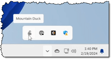 Mountain Duck Notification area icon