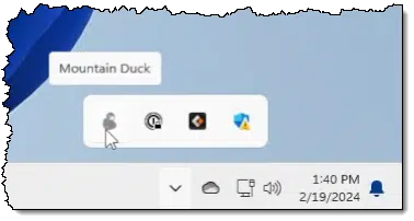 Mountain Duck Notification area icon