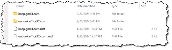 Thunderbird IMAP accounts.